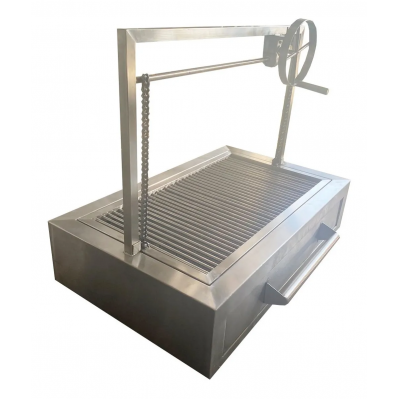 Asador Acero Inoxidable Para Carbón 60x60x20